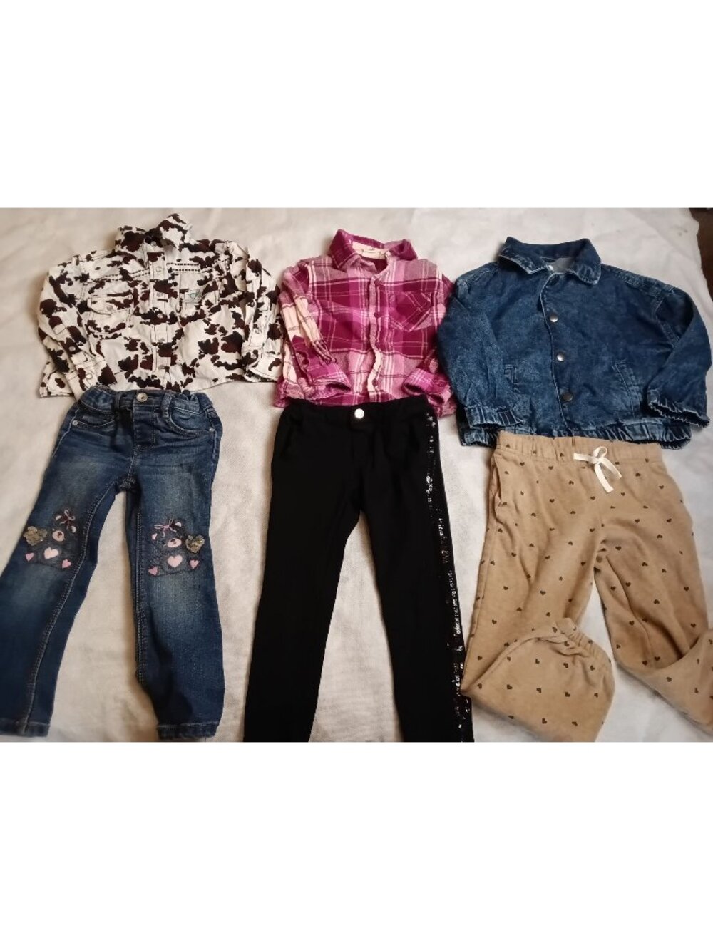 6 Pieces Mixed Girls 2T - 5Y Lot 2 Tops 1 Jacket 3 Pants Kate Spade Carters